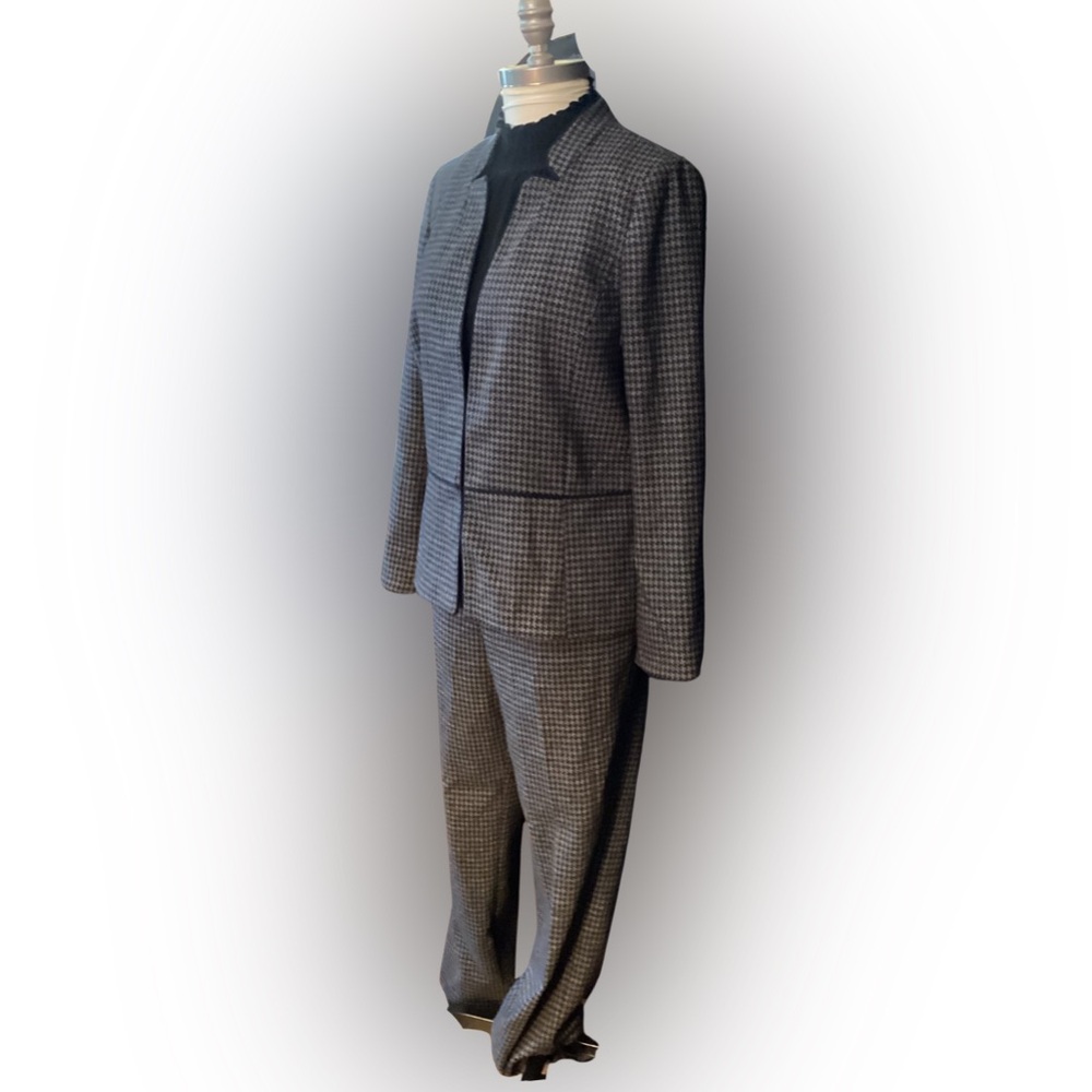 Talbots Houndstooth Pantsuit - Blue and Gray - Picture 6 of 16